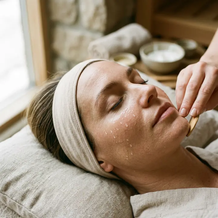 Hydrating facial leaving a dewy finish