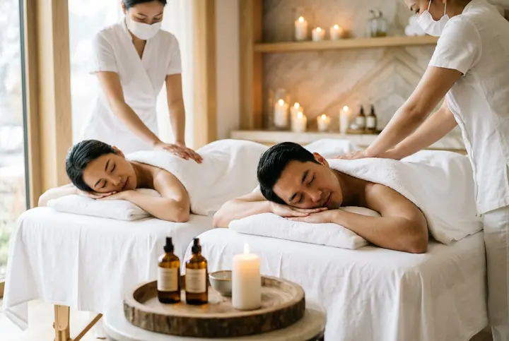 Couples spa package suite in daylight